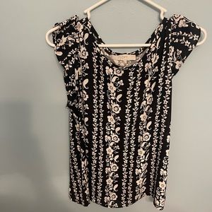 Loft ruffle sleeveless blouse - great condition - size small
